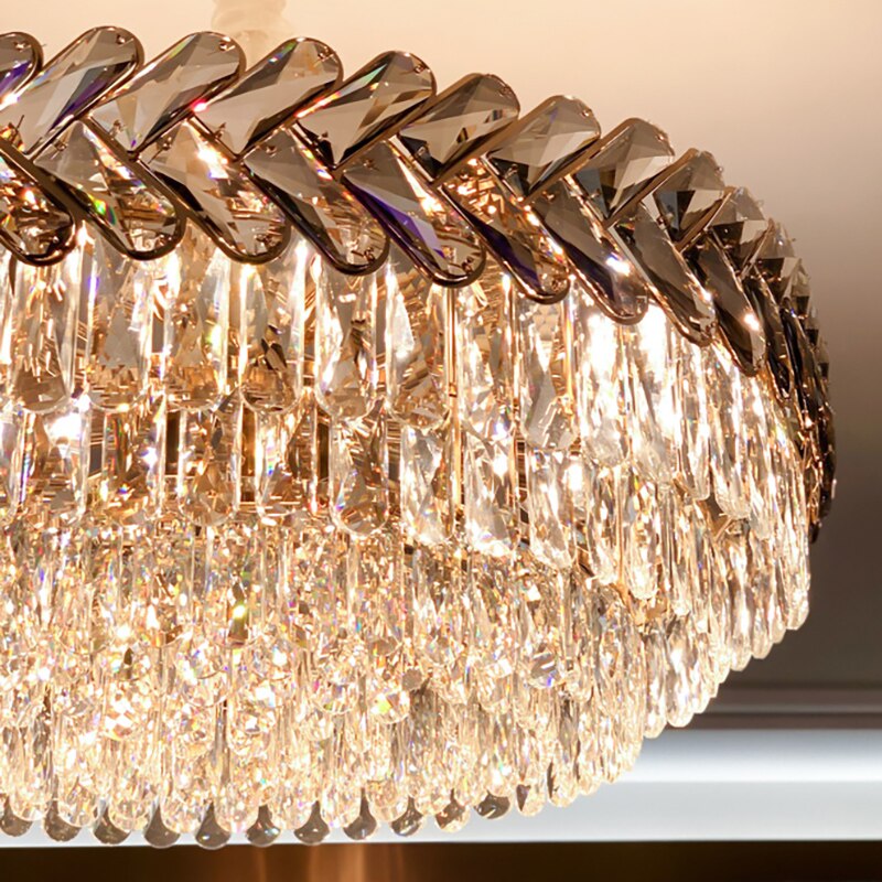 Ruby Three Tier Rounded Crystal Wrapped Chandelier