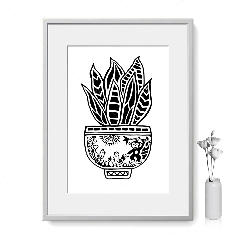 Boho Botanical Elegance Canvas Wall Art