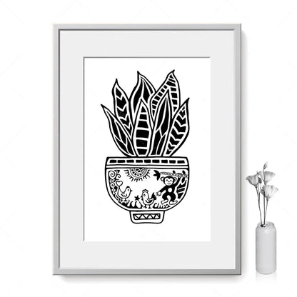 Boho Botanical Elegance Canvas Wall Art