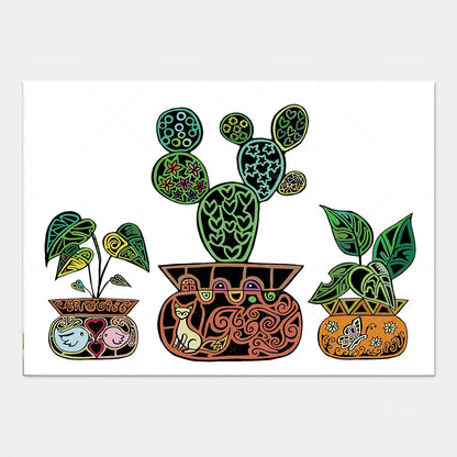 Boho Botanical Elegance Canvas Wall Art