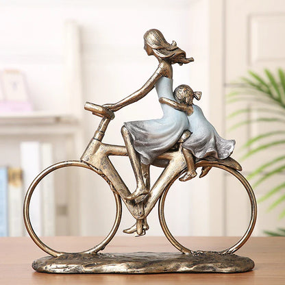 Bike Family Resin Figurine