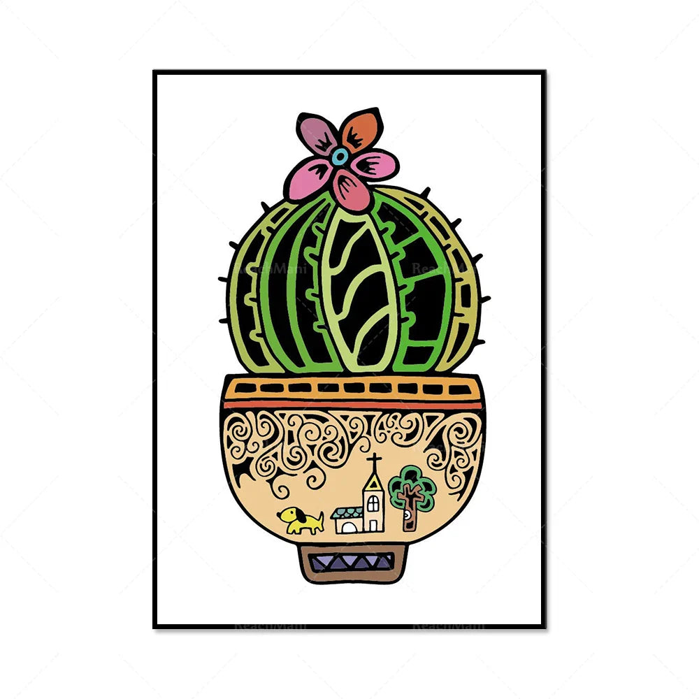 Boho Botanical Elegance Canvas Wall Art