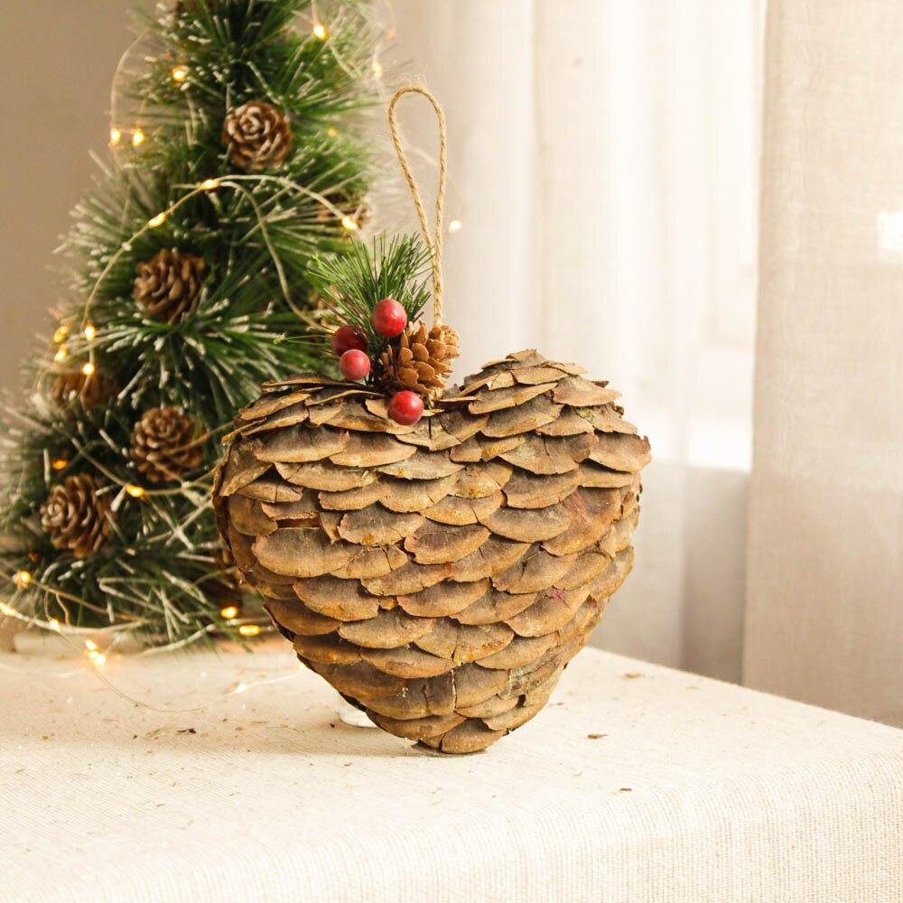 Heart Pine Cones & Berries Christmas Tree Decor