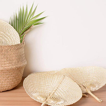 Heart Shaped Bamboo Woven Fan