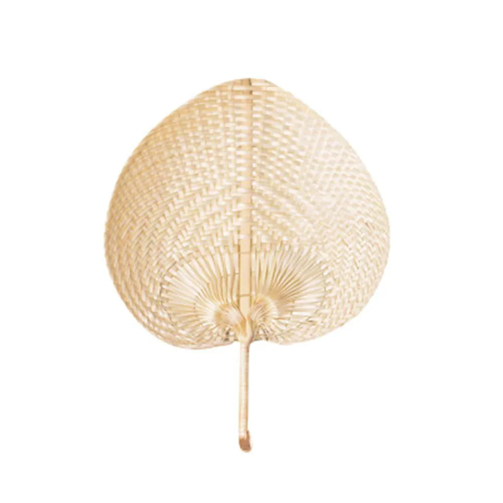 Heart Shaped Bamboo Woven Fan