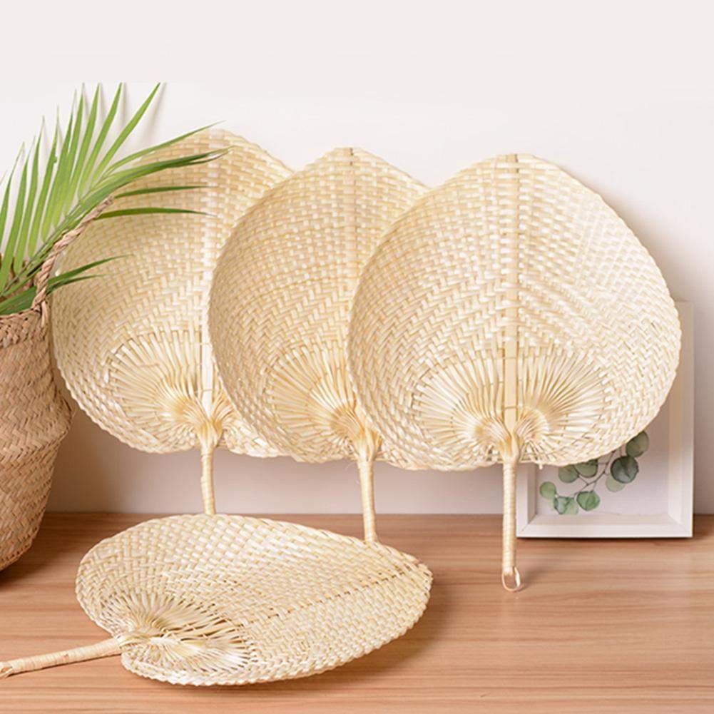 Heart Shaped Bamboo Woven Fan