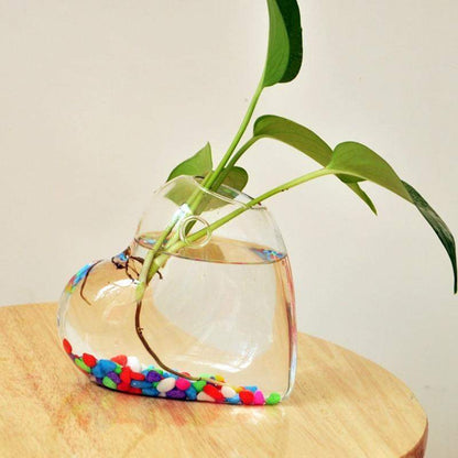 Heart Shaped Hydroponic Vase