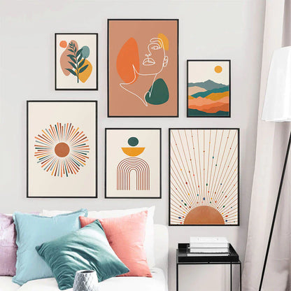 Boho Abstract Canvas Wall Art