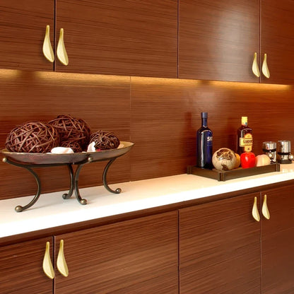 Nordic Solid Brass Gold Leaf Cabinet Knob