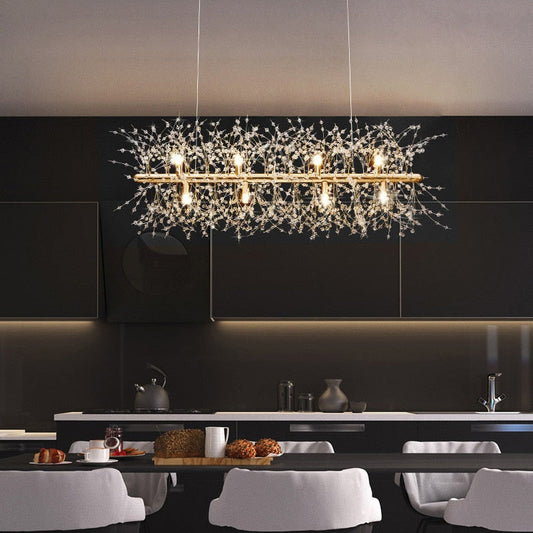 Alice Dandelion Double-Sided Rectangle Crystal Chandelier Alice Chandelier Crystal Dandelion Double Rectangle Sided Type_Pendant Lamp