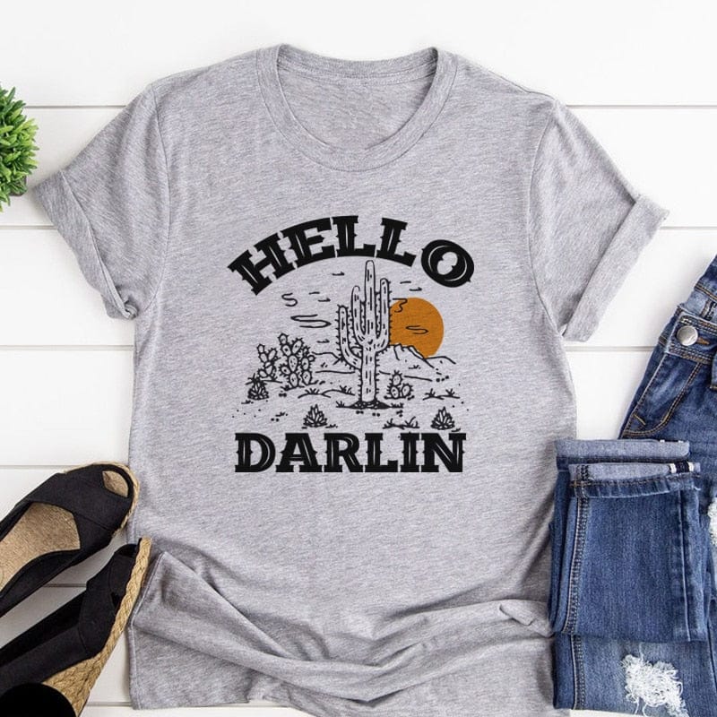 Hello Darlin Western Desert Graphic Tees