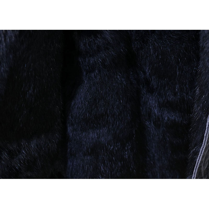 Denim Removable Fur Collar Jacket