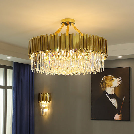 Adorjan Crystal Chandelier Adorjan And Chandelier CutCrystal Diagonal Metal Type_Pendant Lamp