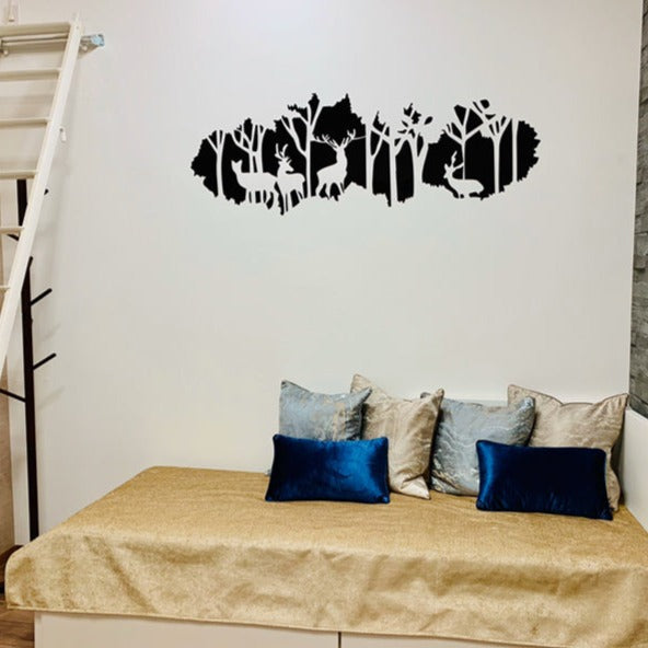 Deer Forest Acrylic Mirror Wall Sticker