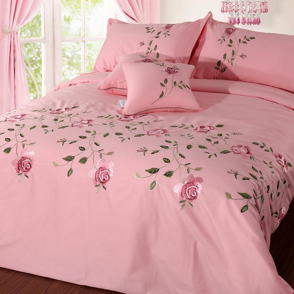 Ruzanna Flowers Embroidered Cotton Soft Bedding set