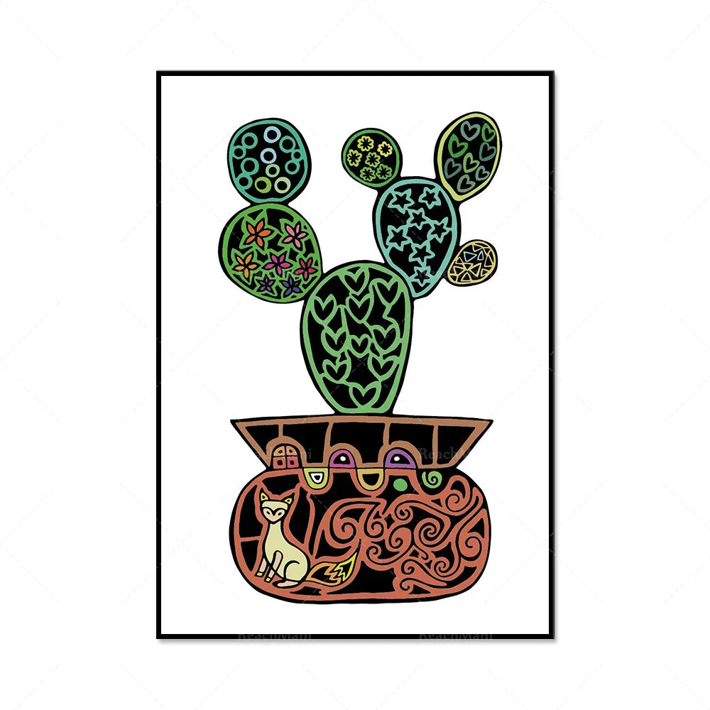 Boho Botanical Elegance Canvas Wall Art