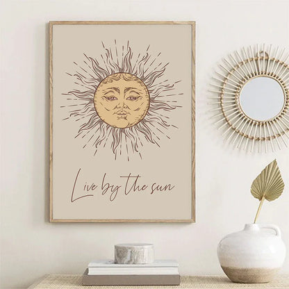 Sun and Moon Canvas Wall Art