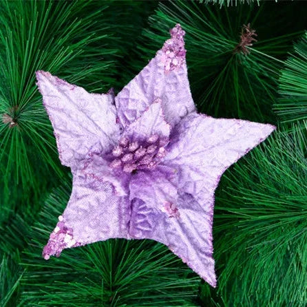 5 Stücke Lila Blumen Weihnachtsbaum Girlande