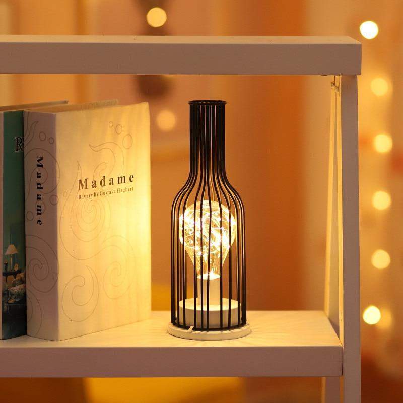 Hollow Out Wine Decanter Shaped LED Lamp