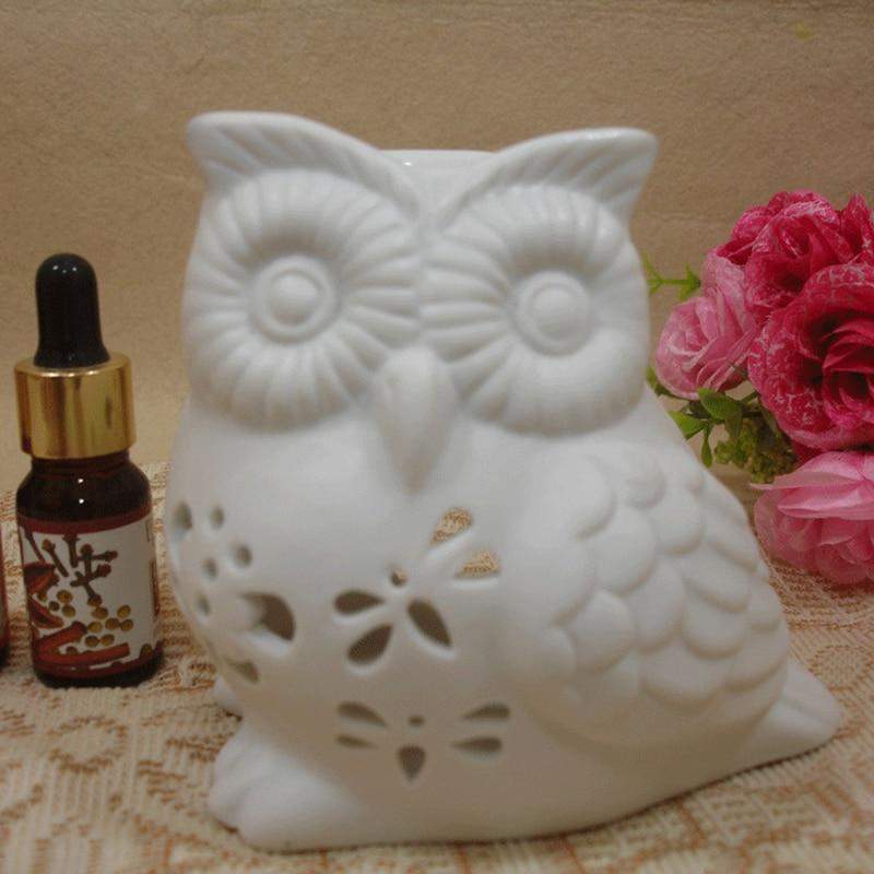 Hollow Owl Ceramic Oil Incense Burner