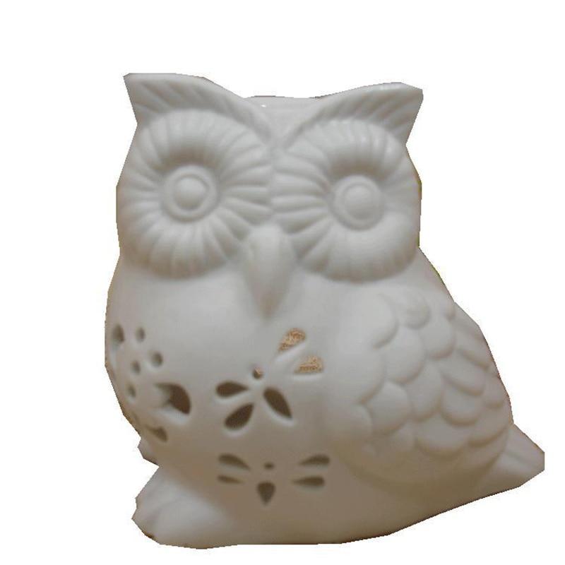 Hollow Owl Ceramic Oil Incense Burner