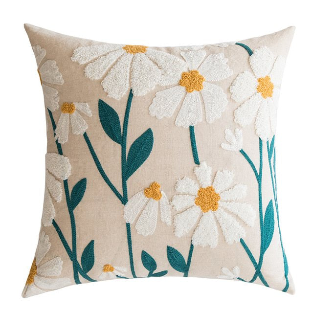 Spring Joy Embroidered Cushion Covers boho floral