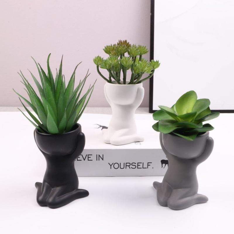 Humanoid Ceramic Flower Pot