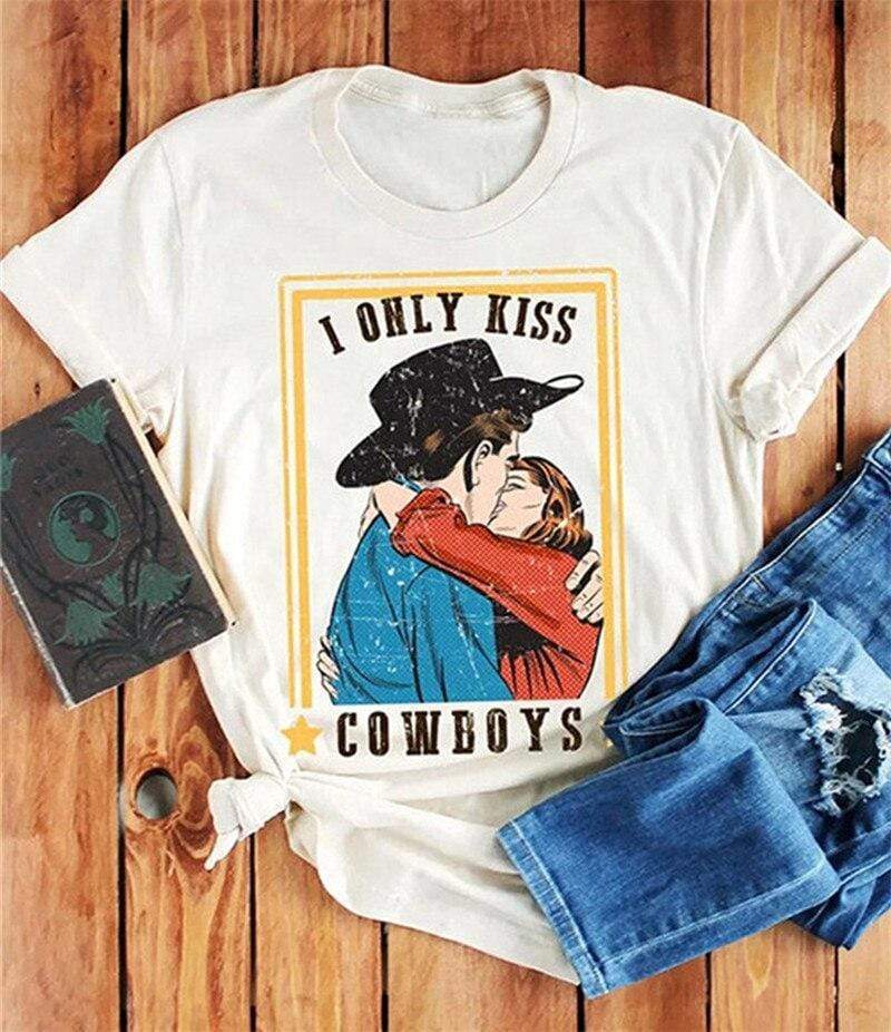 I Only Kiss Cowboys Graphic Tee