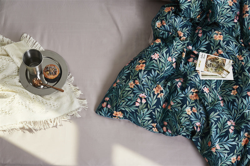 Ebba Floral Ultra Soft Egyptian Cotton Bedding Set
