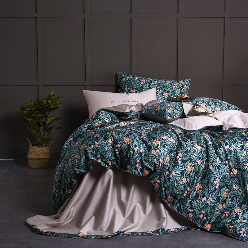 Ebba Floral Ultra Soft Egyptian Cotton Bedding Set