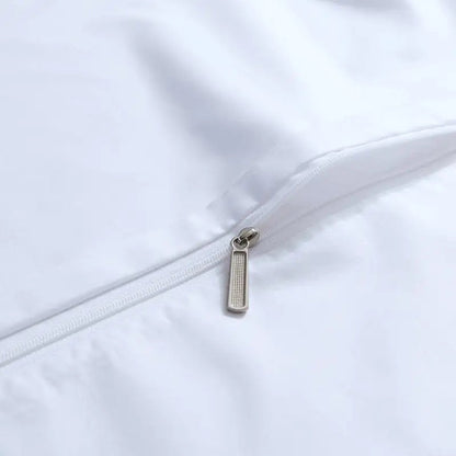 Degella Red Stripe Egyptian Cotton Luxury White Bedding Set