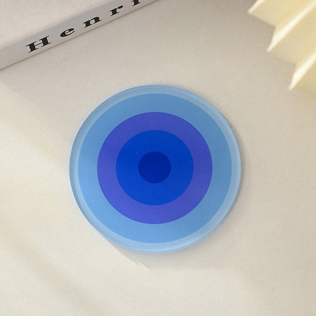 Round Gradient Acrylic Coaster organizer tray