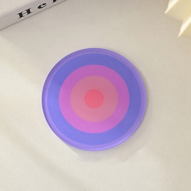 Round Gradient Acrylic Coaster organizer tray