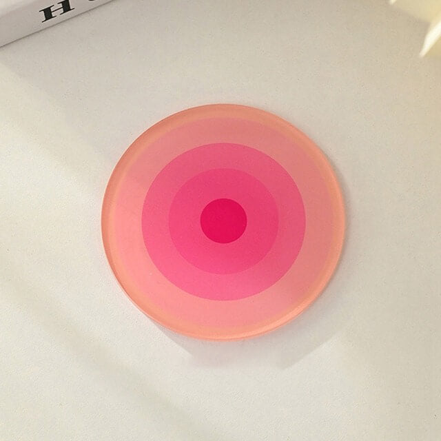 Round Gradient Acrylic Coaster organizer tray