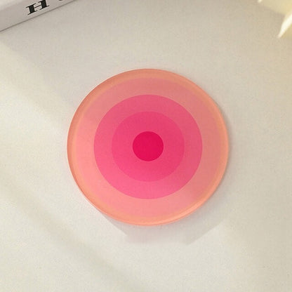 Round Gradient Acrylic Coaster organizer tray