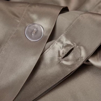 Aristelle Taupe Brown Luxury Pure Mulberry Silk Bedding Set
