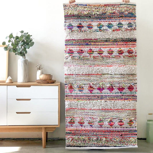 India Hand Woven Cotton Rug