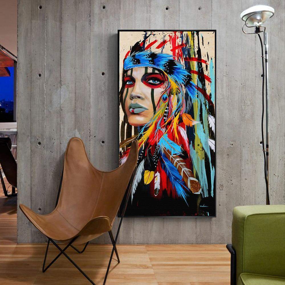 Indian Girl Canvas Wall Art