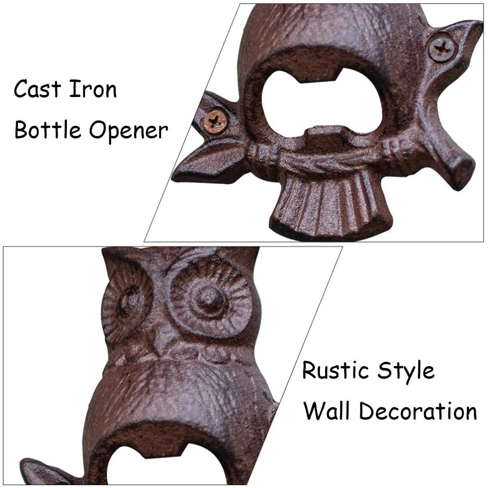 Iron Owl Beer Bottle Opener