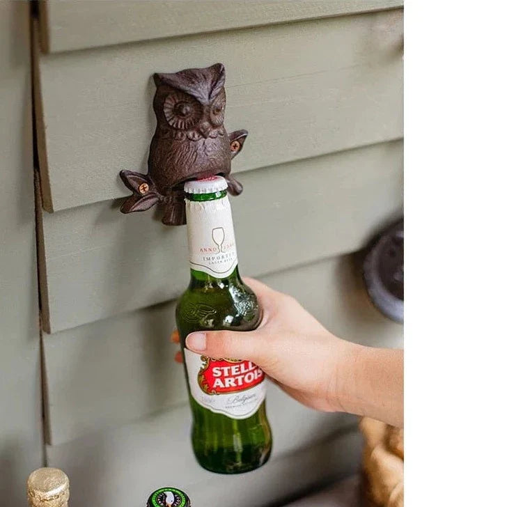 Iron Owl Beer Bottle Opener