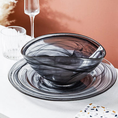 Irregular Glass Salad Bowl