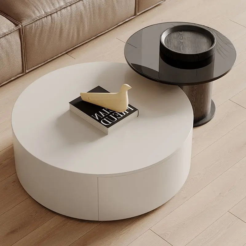 Ensemble de table basse ronde simpliste