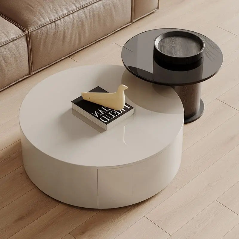 Simplistic Round Coffe Table Set