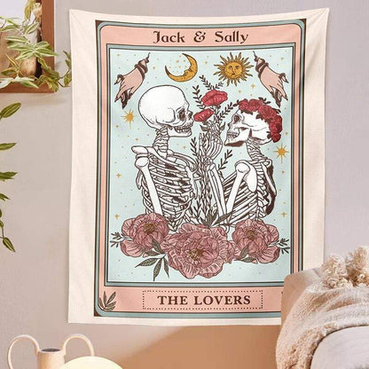 Jack & Sally - The Lovers Tarot Tapesty