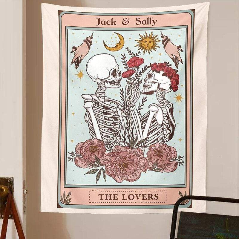 Jack & Sally - The Lovers Tarot Tapesty