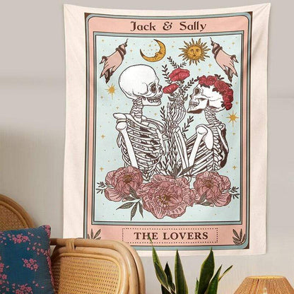 Jack & Sally - The Lovers Tarot Tapesty