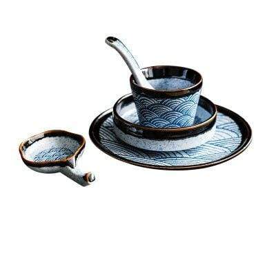 Japanese Waves Dinnerware Set