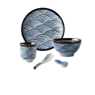 Japanese Waves Dinnerware Set