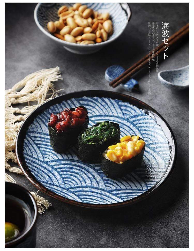 Japanese Waves Dinnerware Set