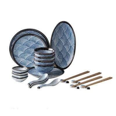 Japanese Waves Dinnerware Set